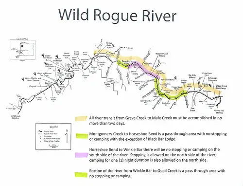 Rogue River Rafting Map Rogue River History - Riversearch